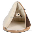 Lit de grotte de chat de style tente/lit d'animal familier de luxe/grotte de chat